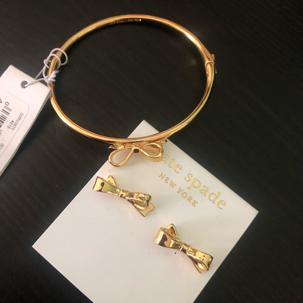 Kate Spade Earrings and Bracelet Bow